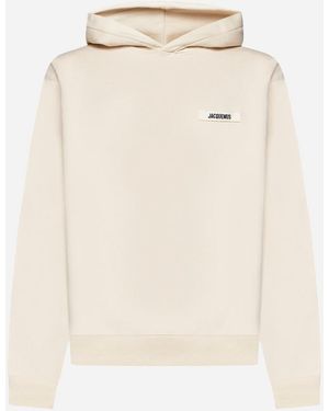 Jacquemus Gros Grain Cotton Hoodie - Natural