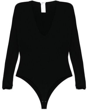 Wolford The V Neck Bodysuit - Black