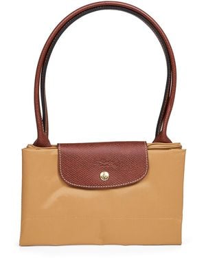 Longchamp Shoulder Bag Le Pliage L Polyamide - Natural