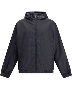 Gucci Gg Jacquard Nylon Jacket - Blue