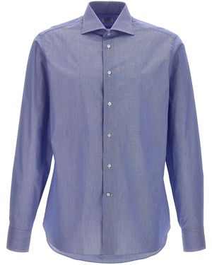 Borriello Cotton Oxford Shirt — Periwinkle - Blue