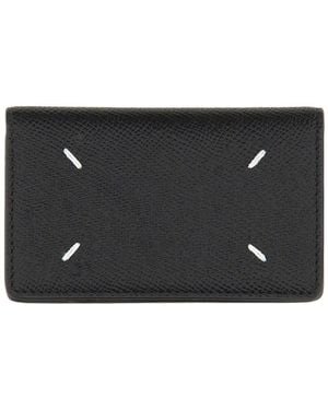 Maison Margiela Portacarte Four Stitches - Black