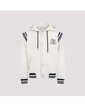 Off-White c/o Virgil Abloh Varsity Hoodie in Green for Men