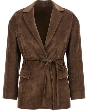 Brunello Cucinelli Viscose Blazer Clothing - Brown