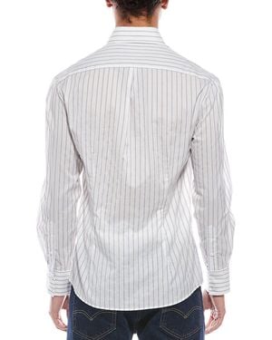 Brunello Cucinelli Striped Button-Up Shirt - Grey