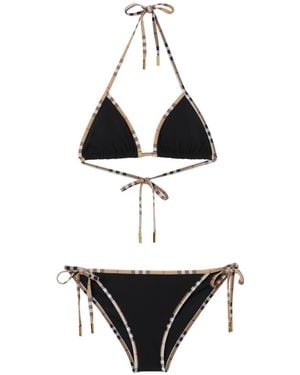 Burberry Check Triangle Bikini Set - White