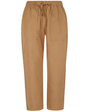 Maison Kitsuné Workwear Trousers Cotton Pantaloni - Natural