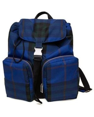 Burberry Backpack Polyester Polyurethane - Blue