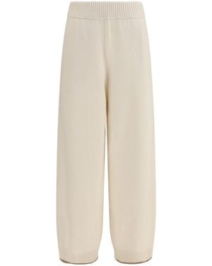 Brunello Cucinelli Cashmere Pants Kashmir/Capra Hircus - White