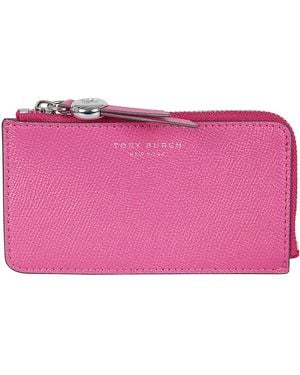 Tory Burch Romy Zip Card Case Minuteria - Pink