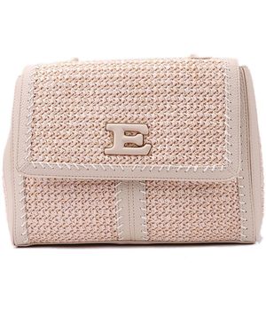 Ermanno Scervino Flap Eba Straw Eco Leather Bag - Natural