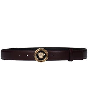 Versace Leather Regular Belt - Black