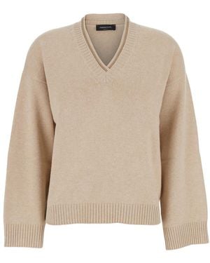 Fabiana Filippi V-Neck Sweater - Natural