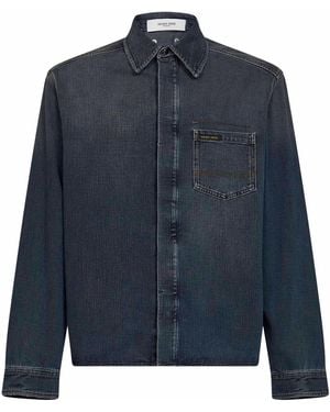 Golden Goose Lightweight Cotton Denim Roger Journey Shirt - Blue