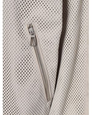 DUNO Cristel Perforated Leather Jacket Heavy - Gray
