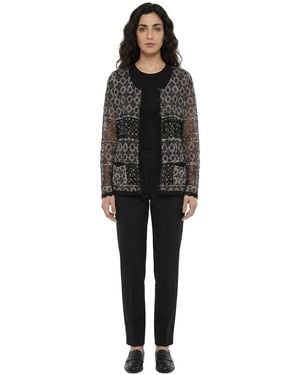 Dolce & Gabbana Dolce & Gabbana Silk Lace-Paneled Cardigan - Black