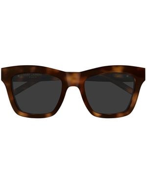 Saint Laurent Sl M156 Linea Monogram Acetato Riciclato Sunglasses - Brown