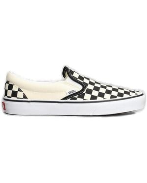 Vans Classic Checkerboard Slip-On Sneakers - Black