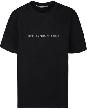 Stella McCartney Blcak Cotton T-Shirt - Black