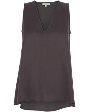 Antonelli Top Angelica Sleeveless With V-Neck - Brown