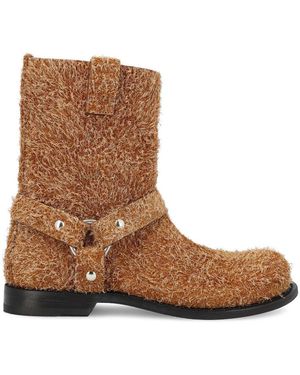 Loewe Campo Biker Ankle Boots - Brown