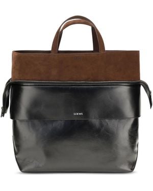 Loewe Tote Large Switch-Espresso Calf Leather (Bos Taurus) Shoulder Bags - Black