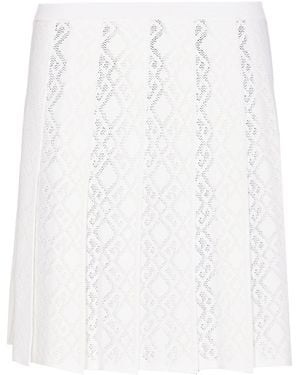 Givenchy Pleated Monogram Skirt - White