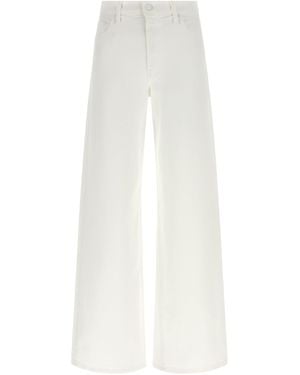Mother The Rerun Zip Sneak Jeans - White