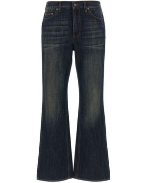Burberry Cotton Flared Jeans Clothing - Blue