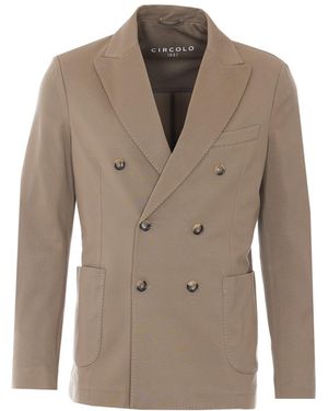 Circolo 1901 Double Breasted Jacket - Brown