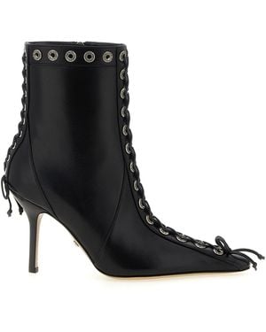 Mach & Mach Crystalized Corset' Ankle Boots - Black
