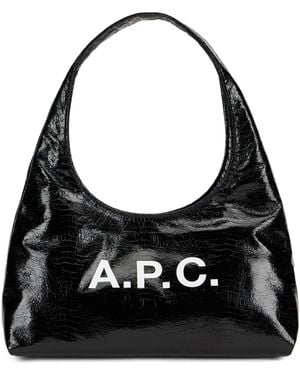 A.P.C. Shoulder Bag Baby Ninon Polyurethane Handbags - Black