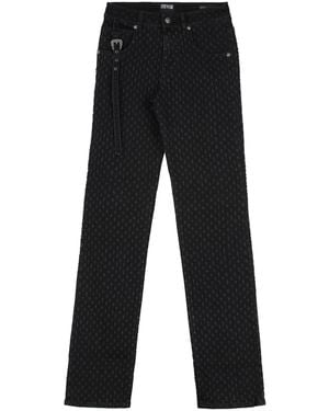 Versace Jeans Couture High-Rise Slim-Fit Jeans Cotton Skinny - Black