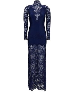 Rabanne Blue Polyamide Long Dress
