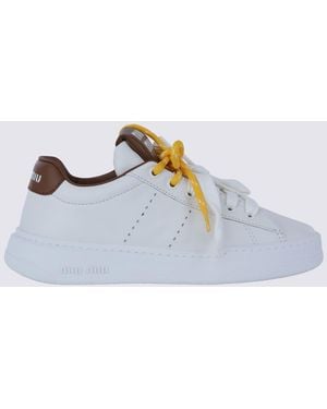 Miu Miu Leather Sneakers - Blue
