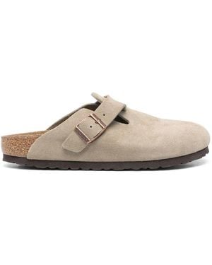 Birkenstock Boston Suede Sandals - Natural