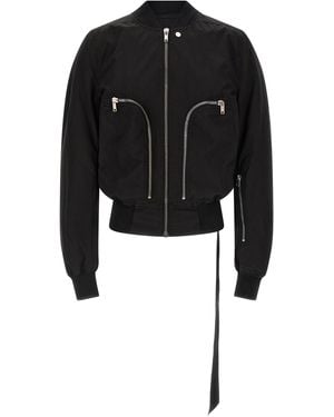 Rick Owens Cotton Bomber Clothing - Black