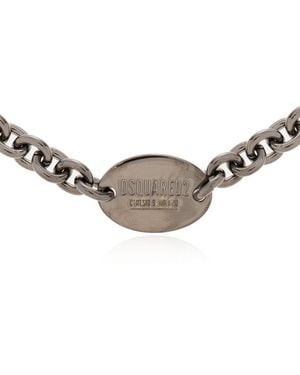 DSquared² Ceresio 9 Logo Tag Chain Necklace Accessories Jewelry - Metallic