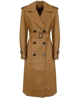 Max Mara Mangiaro Nappa Trench Coat - Natural