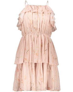 Celine Ruffled Mini Dress - Pink