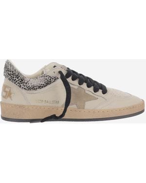 Golden Goose Trainers Ballstar Leather And Suede Trainers - Grey