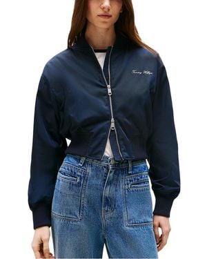 Tommy Hilfiger Blue Recycled Polyester Bomber