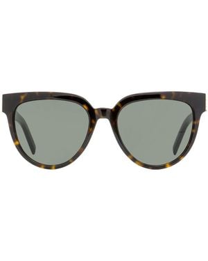 Saint Laurent Oval Sunglasses Sl M28 004 54Mm Ysl Plastic (Acetate) - Black