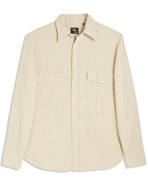 Doppiaa Aantide Western Chambray Shirt - White