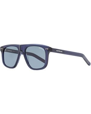 Montblanc Oversize Sunglasses Mb0227S 003 55Mm Plastic (Acetate) - Black