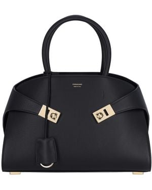 Ferragamo Hug S Handbag - Black