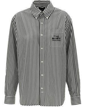 Marc Jacobs The Striped Shirt Cotton Shirt, Blouse - Grey