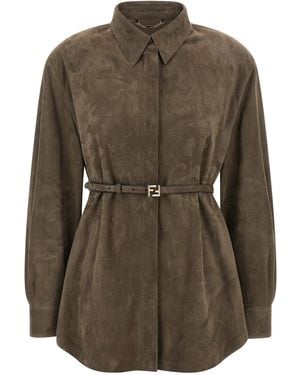 Fendi Suede Shirt - Green