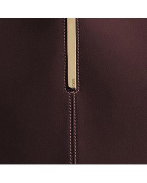Tod's Leather Shopping Tote Bag Calfskin Shoulder - Brown