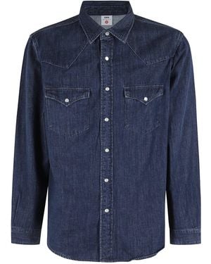 Edwin Western Shirt Ls Japan - Blue